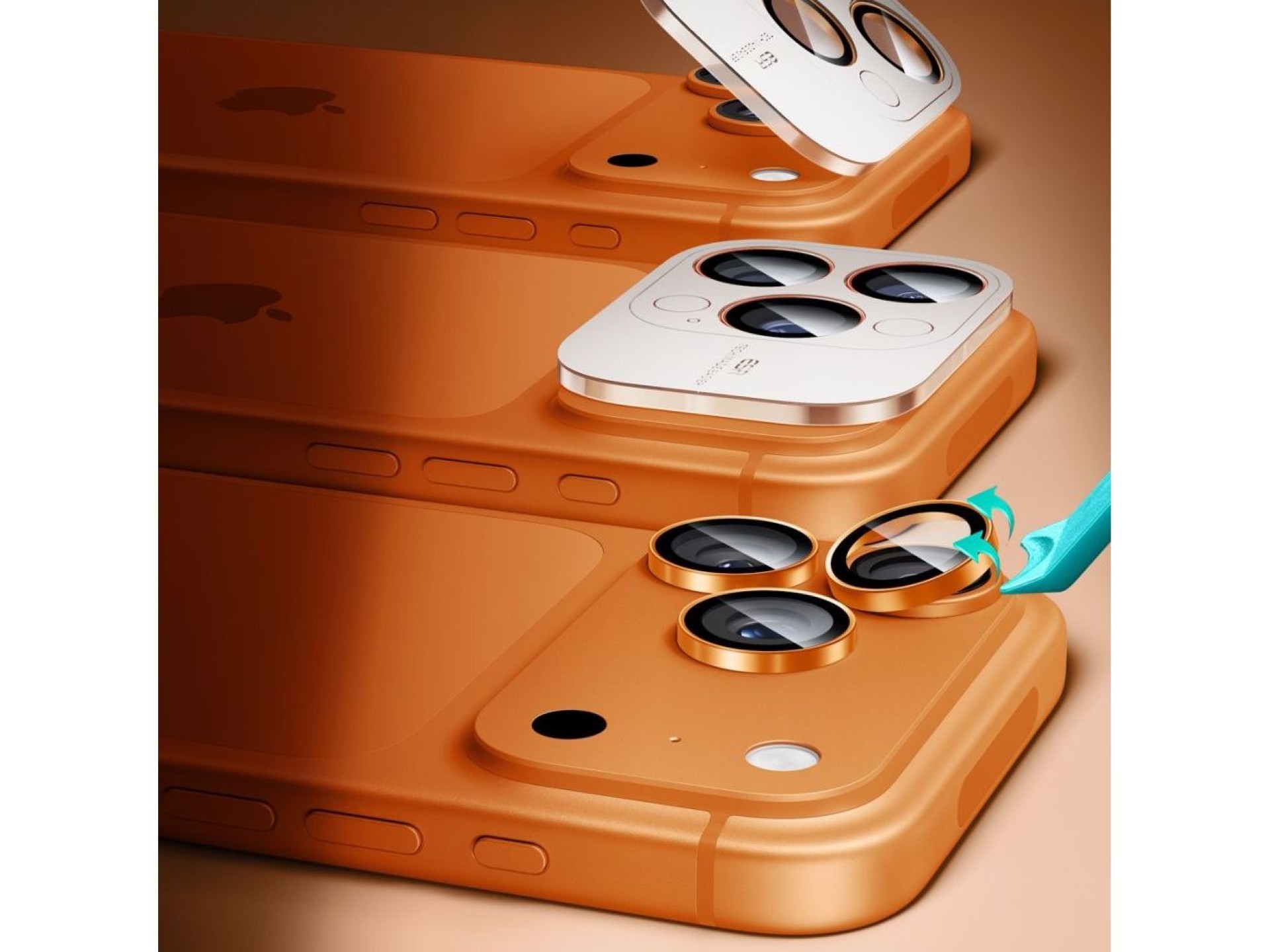 Lente de cámara de cristal ESR Armorite para iPhone 17 Pro / Max / 15 Pro / Max / 16 Pro / Max / 17