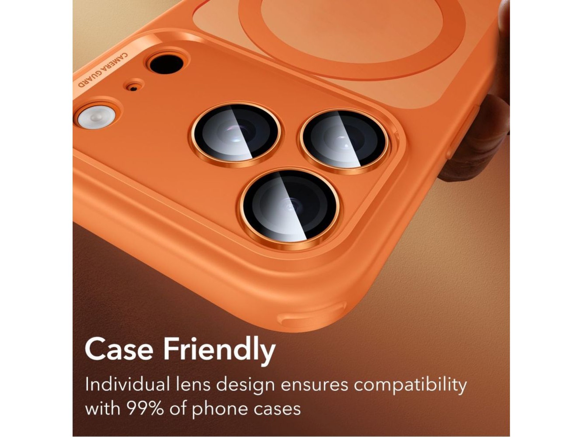 Lente de cámara de cristal ESR Armorite para iPhone 17 Pro / Max / 15 Pro / Max / 16 Pro / Max / 17