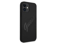 Capa rígida preta/preta Guess GUHCP12SLSVSBK para iPhone 12 mini 5.4" com estampa vintage. Capa rígida preta/preta Guess GUHCP12SLSVSBK para iPhone 12 mini 5.4" com estampa vintage.