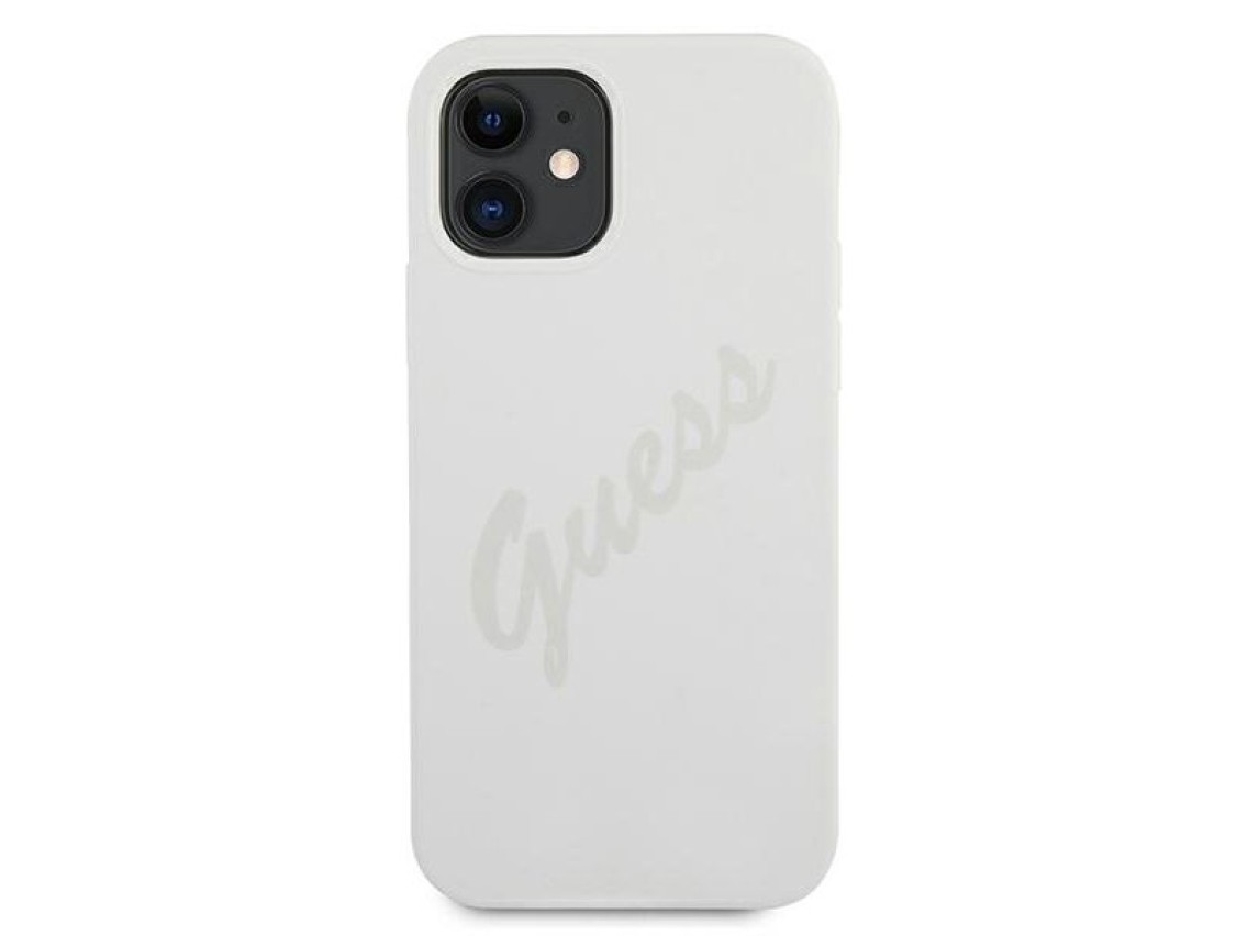 Guess GUHCP12SLSVSCR iPhone 12 mini 5.4" cream/cream hardcase Script Vintage
