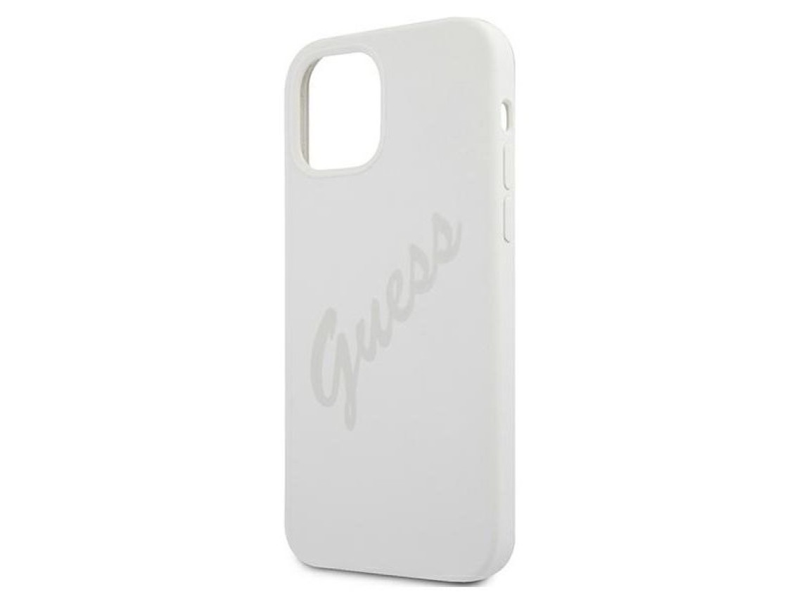 Guess GUHCP12SLSVSCR iPhone 12 mini 5.4" cream/cream hardcase Script Vintage