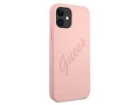 Guess GUHCP12SLSVSPI iPhone 12 mini 5.4" pink/pink hardcase Script Vintage Guess GUHCP12SLSVSPI iPhone 12 mini 5.4" pink/pink hardcase Script Vintage