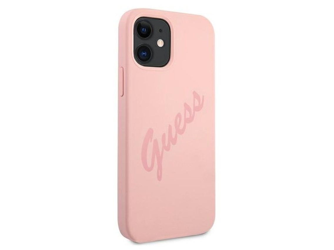 Guess GUHCP12SLSVSPI iPhone 12 mini 5.4" pink/pink hardcase Script Vintage