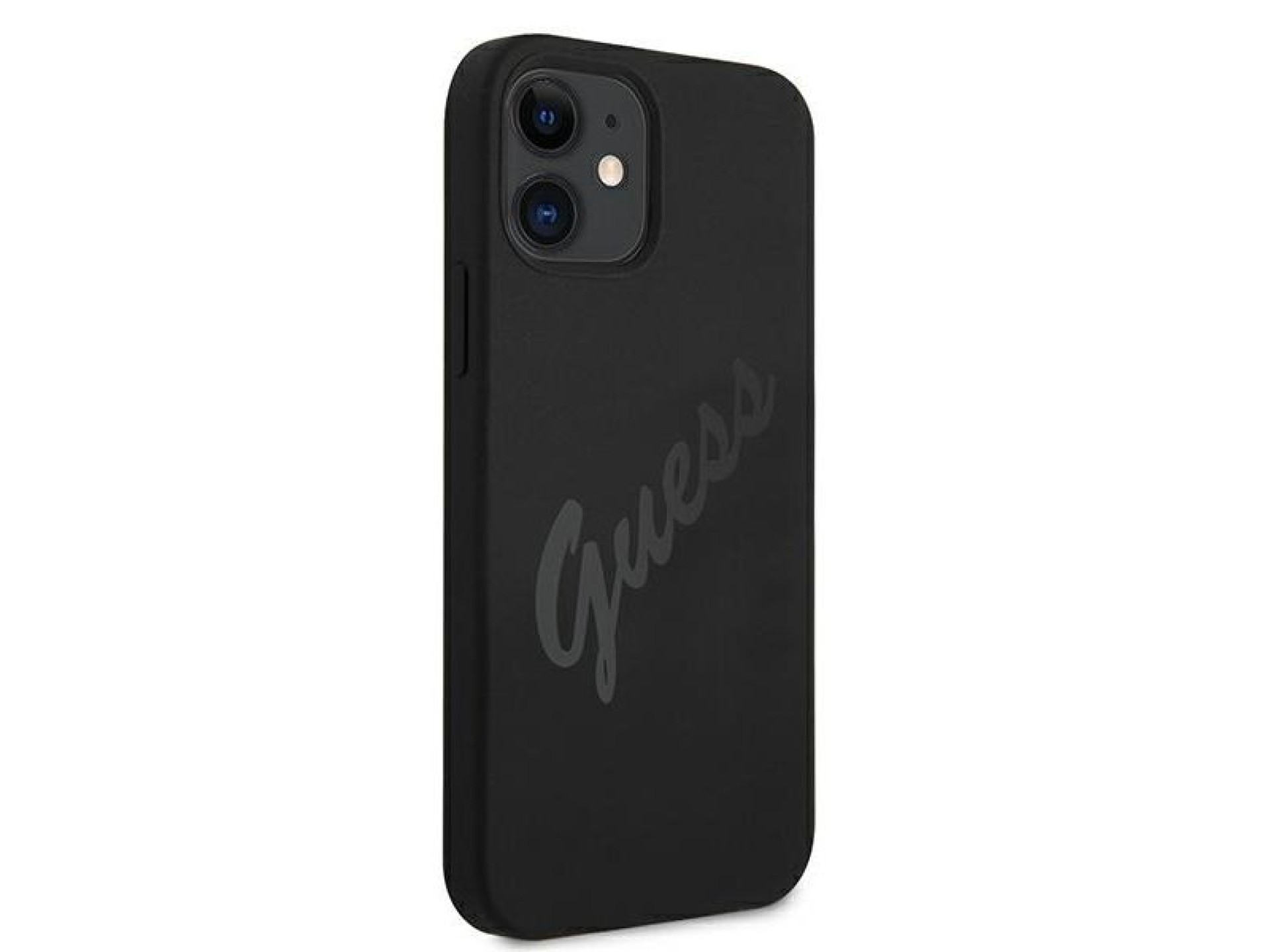 Capa rígida preta/preta Guess GUHCP12SLSVSBK para iPhone 12 mini 5.4