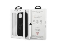 Capa rígida preta/preta Guess GUHCP12SLSVSBK para iPhone 12 mini 5.4" com estampa vintage. Capa rígida preta/preta Guess GUHCP12SLSVSBK para iPhone 12 mini 5.4" com estampa vintage.
