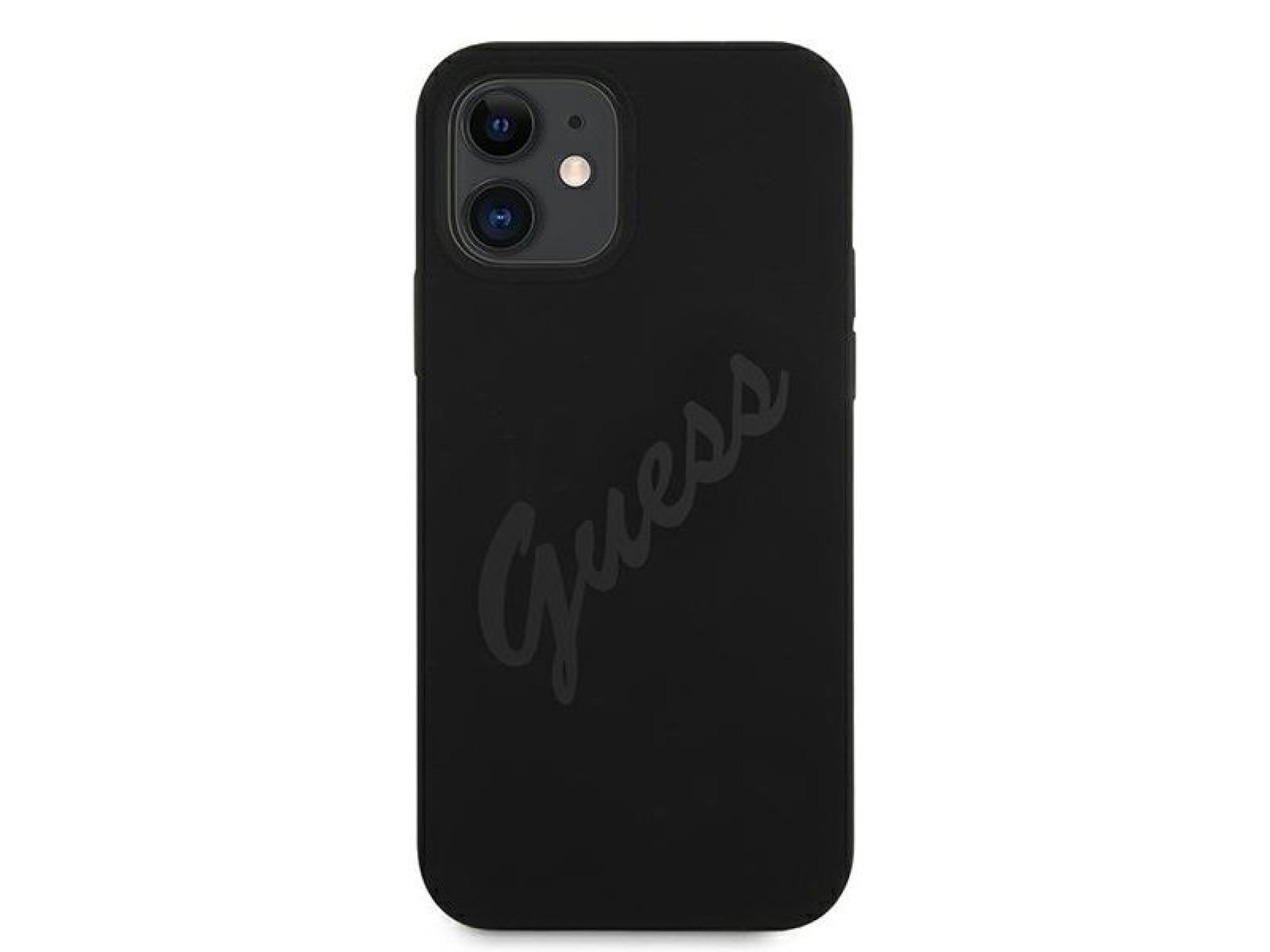 Capa rígida preta/preta Guess GUHCP12SLSVSBK para iPhone 12 mini 5.4