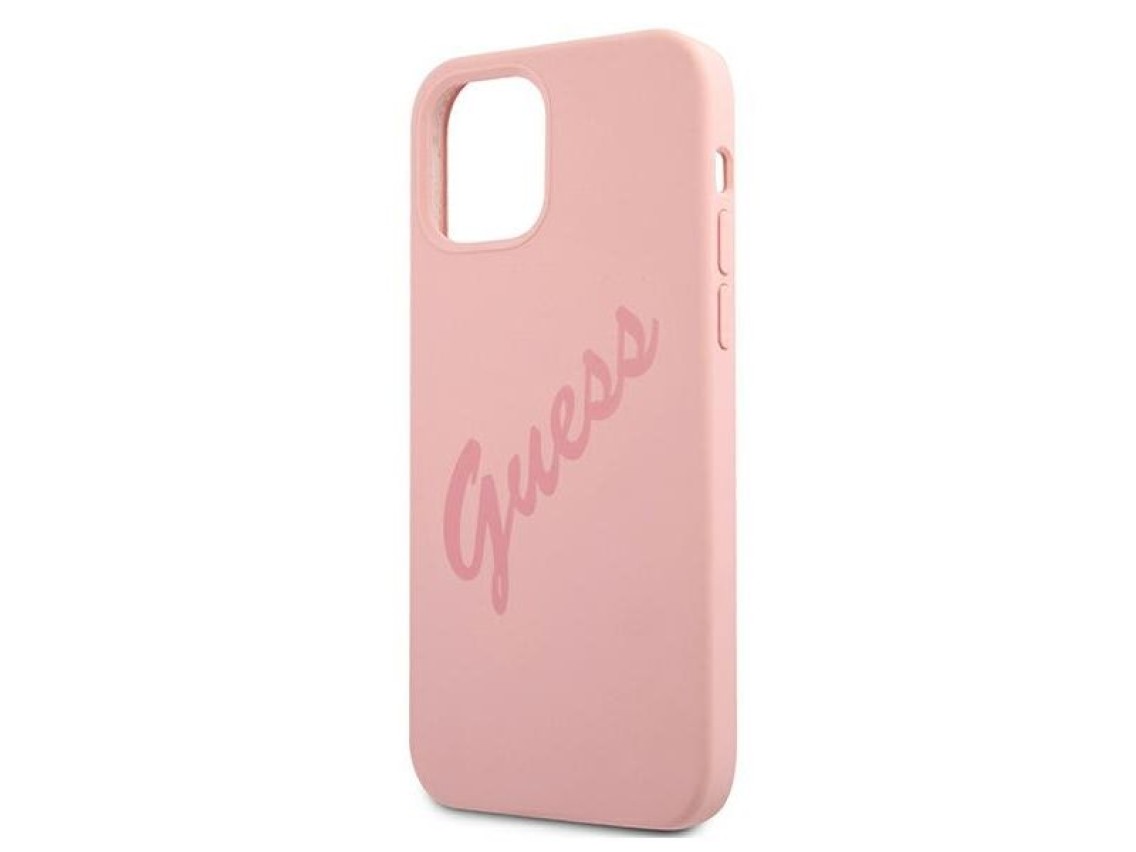 Guess GUHCP12SLSVSPI iPhone 12 mini 5.4" pink/pink hardcase Script Vintage