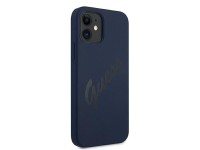 Funda rígida azul para iPhone 12 mini de 5,4" de Guess GUHCP12SLSVSBL, modelo Script Vintage. Funda rígida azul para iPhone 12 mini de 5,4" de Guess GUHCP12SLSVSBL, modelo Script Vintage.