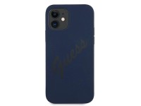 Funda rígida azul para iPhone 12 mini de 5,4" de Guess GUHCP12SLSVSBL, modelo Script Vintage. Funda rígida azul para iPhone 12 mini de 5,4" de Guess GUHCP12SLSVSBL, modelo Script Vintage.