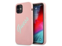 Guess GUHCP12SLSVSPG iPhone 12 mini 5.4" rose green/green pink hardcase Silicone Vintage Guess GUHCP12SLSVSPG iPhone 12 mini 5.4" rose green/green pink hardcase Silicone Vintage