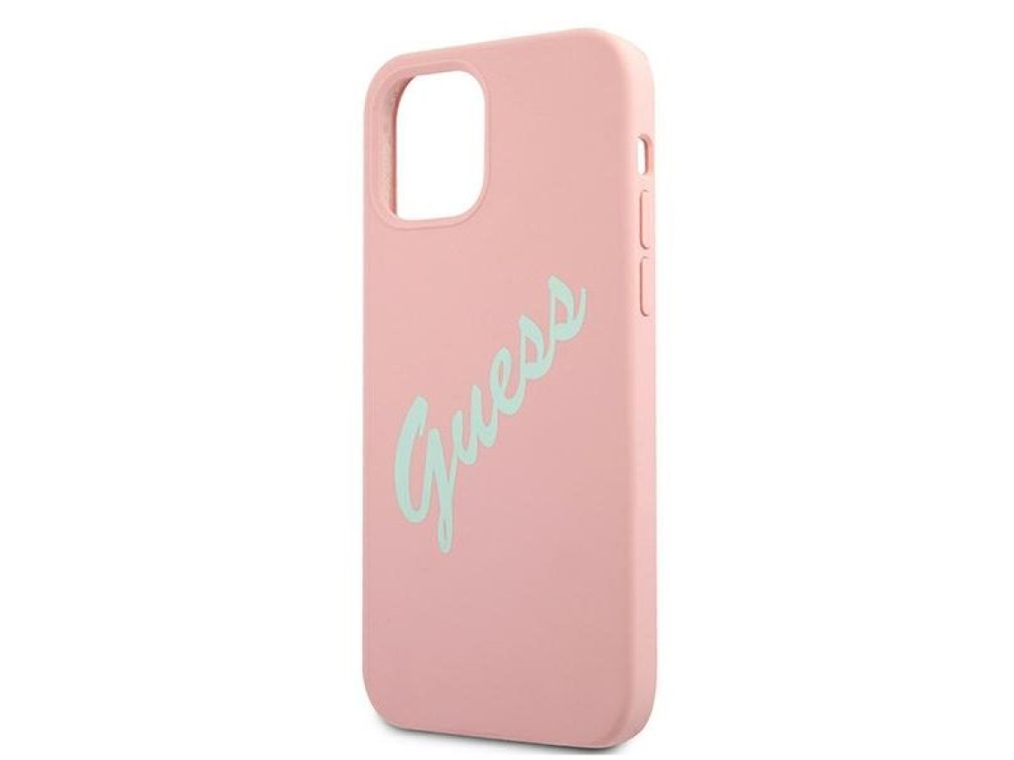 Guess GUHCP12SLSVSPG iPhone 12 mini 5.4" rose green/green pink hardcase Silicone Vintage