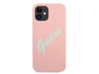 Guess GUHCP12SLSVSPG iPhone 12 mini 5.4" rose green/green pink hardcase Silicone Vintage Guess GUHCP12SLSVSPG iPhone 12 mini 5.4" rose green/green pink hardcase Silicone Vintage