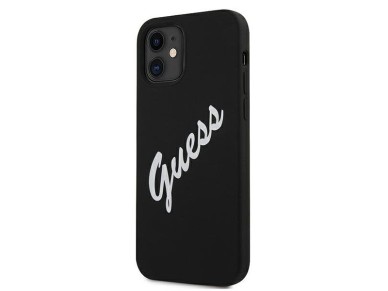 Funda rígida de silicona vintage Guess GUHCP12SLSVSBW para iPhone 12 mini de 5,4" en blanco y negro Funda rígida de silicona vintage Guess GUHCP12SLSVSBW para iPhone 12 mini de 5,4" en blanco y negro