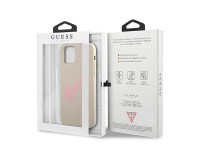 Capa rígida de silicone vintage Guess GUHCP12SLSVSGP para iPhone 12 mini 5.4" cinza rosa/cinza rosa Capa rígida de silicone vintage Guess GUHCP12SLSVSGP para iPhone 12 mini 5.4" cinza rosa/cinza rosa
