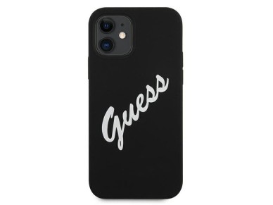 Funda rígida de silicona vintage Guess GUHCP12SLSVSBW para iPhone 12 mini de 5,4" en blanco y negro Funda rígida de silicona vintage Guess GUHCP12SLSVSBW para iPhone 12 mini de 5,4" en blanco y negro