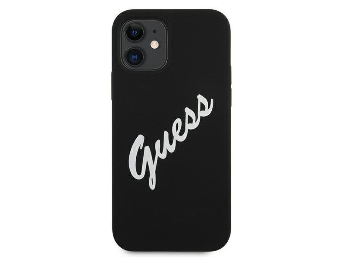 Guess GUHCP12SLSVSBW iPhone 12 mini 5.4" black and white hardcase Silicone Vintage