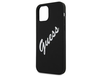 Funda rígida de silicona vintage Guess GUHCP12SLSVSBW para iPhone 12 mini de 5,4" en blanco y negro Funda rígida de silicona vintage Guess GUHCP12SLSVSBW para iPhone 12 mini de 5,4" en blanco y negro