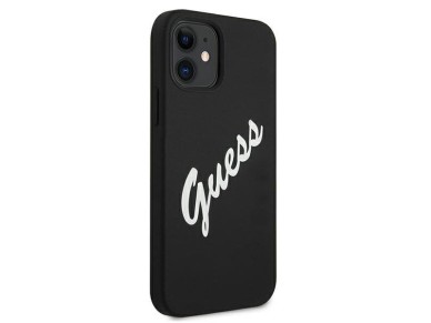 Funda rígida de silicona vintage Guess GUHCP12SLSVSBW para iPhone 12 mini de 5,4" en blanco y negro Funda rígida de silicona vintage Guess GUHCP12SLSVSBW para iPhone 12 mini de 5,4" en blanco y negro
