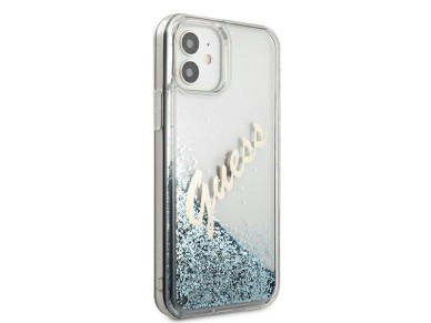 Guess GUHCP12SGLVSBL iPhone 12 mini 5.4" blue/blue hardcase Glitter Vintage Script