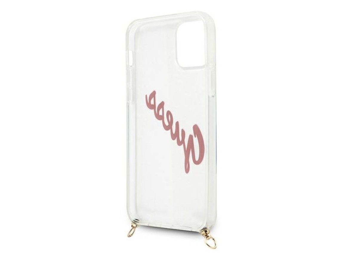 Guess GUHCP12SCRTVSPI iPhone 12 mini 5.4" pink/pink hardcase Script Vintage