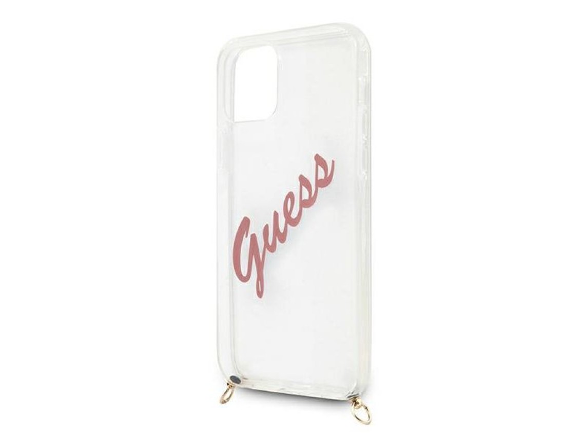 Guess GUHCP12SCRTVSPI iPhone 12 mini 5.4" pink/pink hardcase Script Vintage