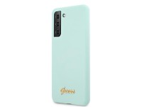 Guess GUHCS21MLSLMGLB S21+ G996 funda rígida azul/azul de silicona con logotipo metálico Guess GUHCS21MLSLMGLB S21+ G996 funda rígida azul/azul de silicona con logotipo metálico