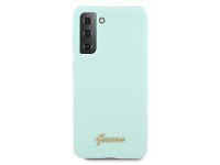 Guess GUHCS21MLSLMGLB S21+ G996 funda rígida azul/azul de silicona con logotipo metálico Guess GUHCS21MLSLMGLB S21+ G996 funda rígida azul/azul de silicona con logotipo metálico