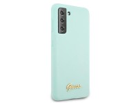 Guess GUHCS21MLSLMGLB S21+ G996 funda rígida azul/azul de silicona con logotipo metálico Guess GUHCS21MLSLMGLB S21+ G996 funda rígida azul/azul de silicona con logotipo metálico
