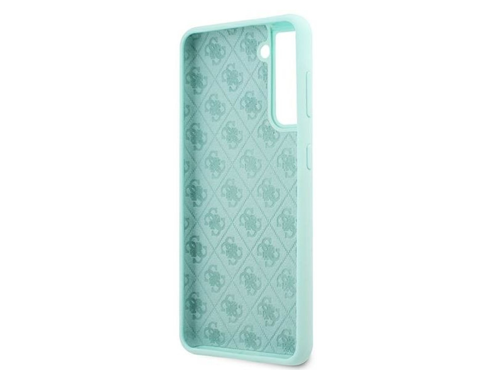 Guess GUHCS21MLSLMGLB S21+ G996 funda rígida azul/azul de silicona con logotipo metálico