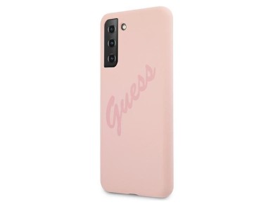 Guess GUHCS21MLSVSPI S21+ G996 rosa/rosa capa r�gida Script Vintage