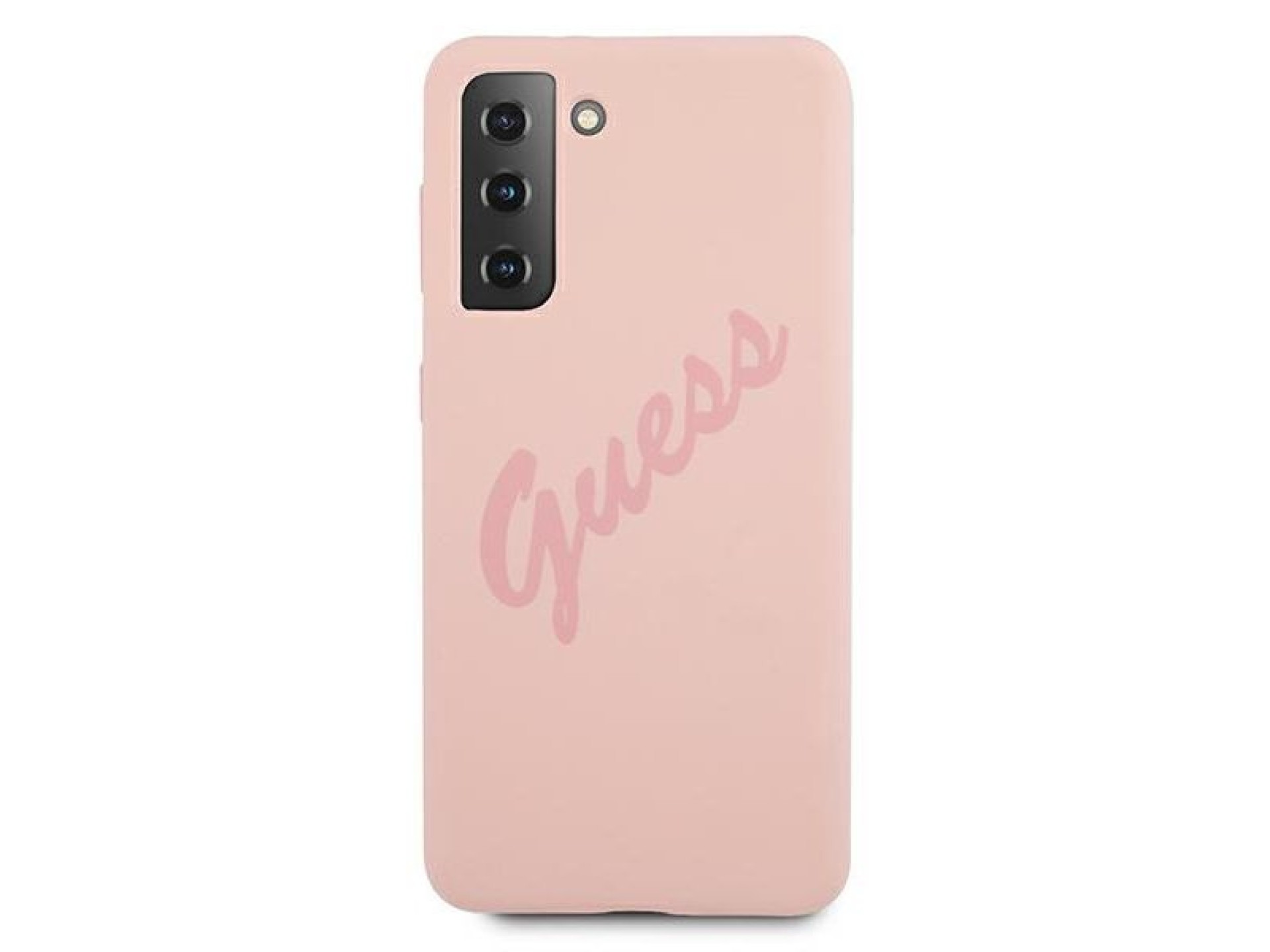 Guess GUHCS21MLSVSPI S21+ G996 rosa/rosa capa rígida Script Vintage