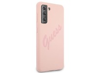 Guess GUHCS21MLSVSPI S21+ G996 rosa/rosa capa r�gida Script Vintage