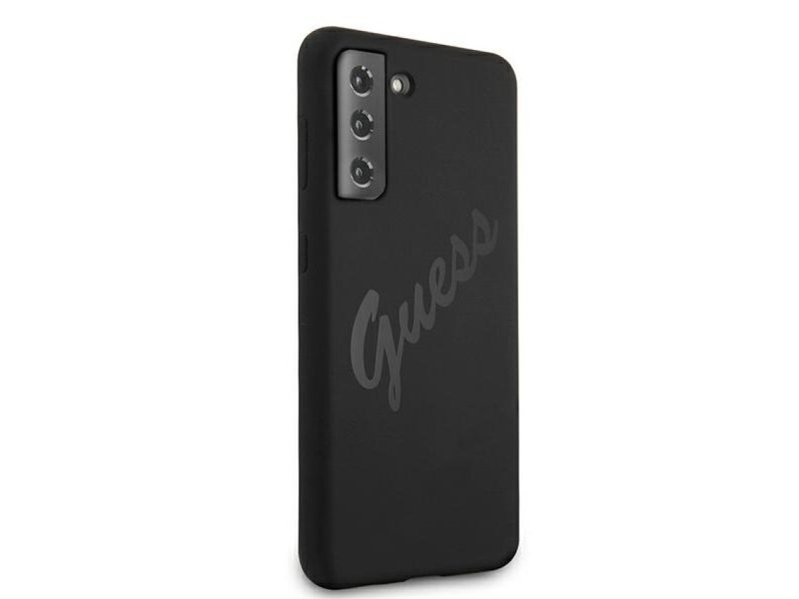 Estuche rígido Guess GUHCS21MLSVSBK S21+ G996 negro/negro Script Vintage