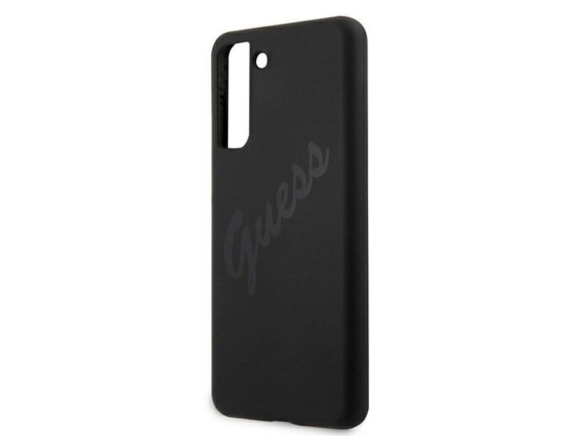 Estuche rígido Guess GUHCS21MLSVSBK S21+ G996 negro/negro Script Vintage