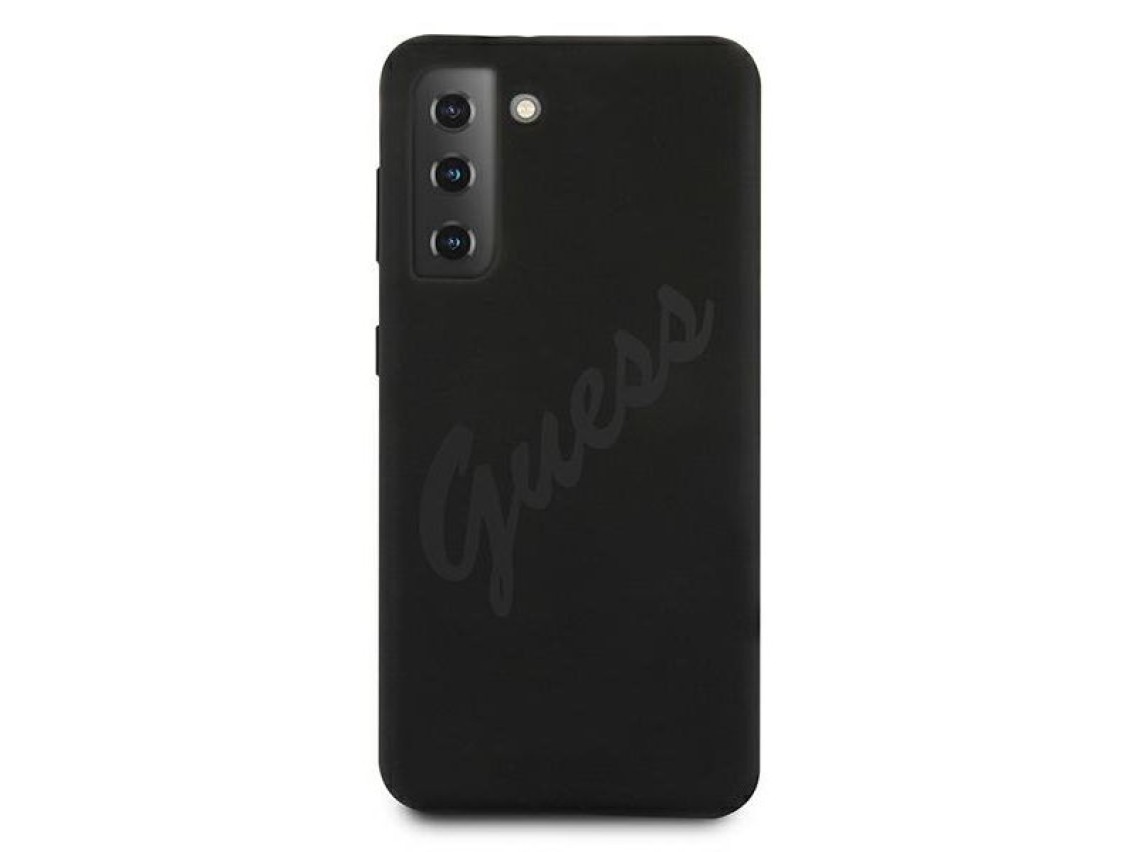 Estuche rígido Guess GUHCS21MLSVSBK S21+ G996 negro/negro Script Vintage