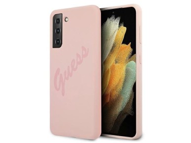 Guess GUHCS21MLSVSPI S21+ G996 rosa/rosa capa r�gida Script Vintage