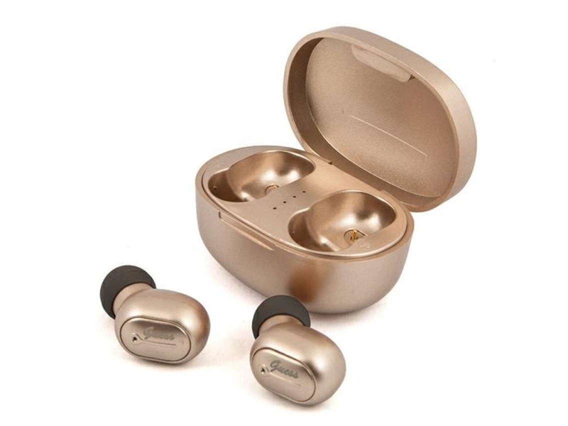 Guess GUTWST30GO TWS Bluetooth headphones + gold/gold docking station