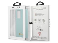 Guess GUHCS21LLSLMGLB S21 Ultra G998 blue/blue hardcase Silicone Script Metal Logo Guess GUHCS21LLSLMGLB S21 Ultra G998 blue/blue hardcase Silicone Script Metal Logo