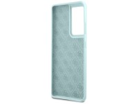 Guess GUHCS21LLSLMGLB S21 Ultra G998 blue/blue hardcase Silicone Script Metal Logo Guess GUHCS21LLSLMGLB S21 Ultra G998 blue/blue hardcase Silicone Script Metal Logo