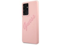 Estuche rígido Guess GUHCS21LLSVSPI S21 Ultra G998 rosa/rosa Script Vintage Estuche rígido Guess GUHCS21LLSVSPI S21 Ultra G998 rosa/rosa Script Vintage