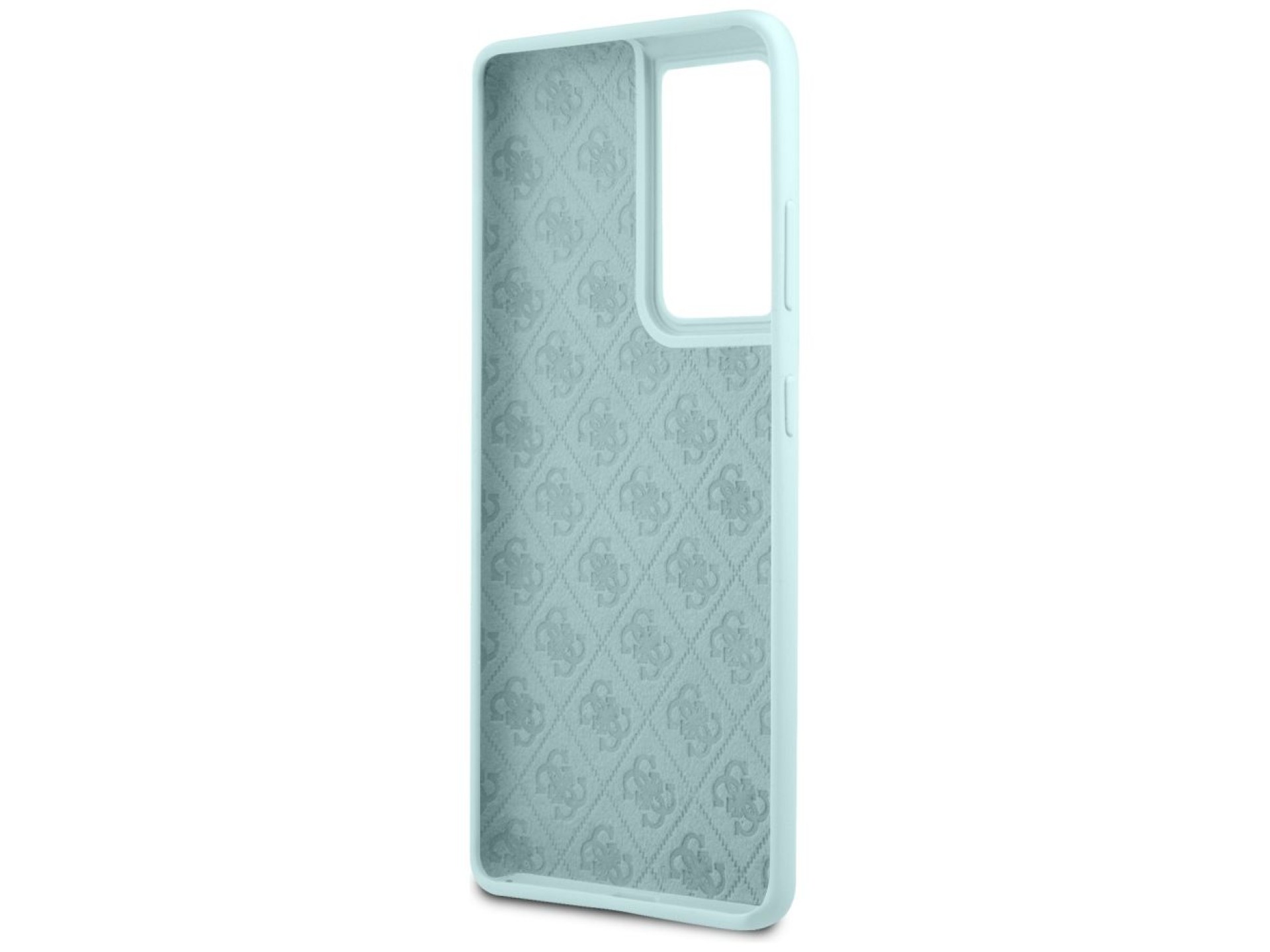 Guess GUHCS21LLSLMGLB S21 Ultra G998 blue/blue hardcase Silicone Script Metal Logo