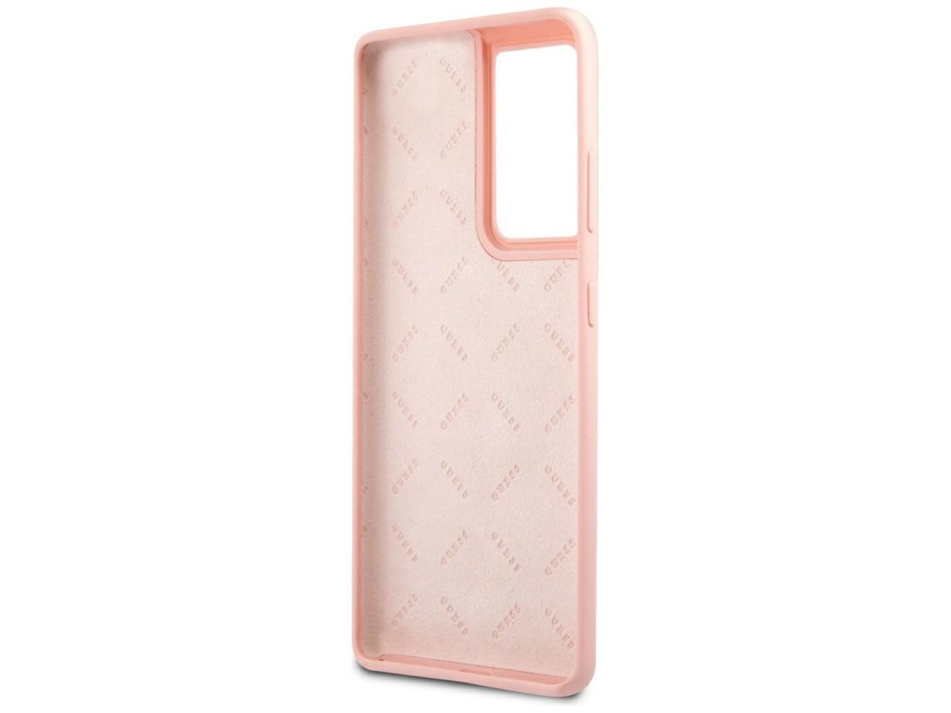 Estuche rígido Guess GUHCS21LLSVSPI S21 Ultra G998 rosa/rosa Script Vintage
