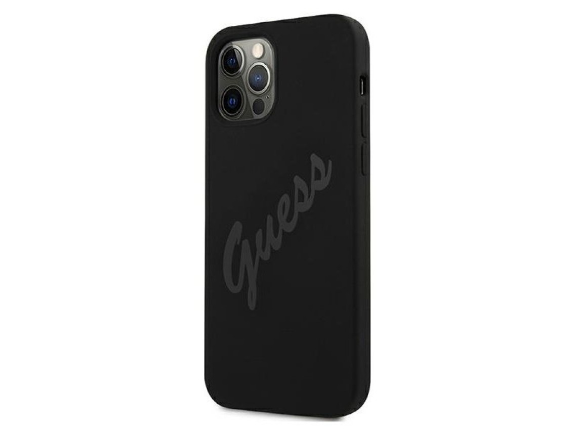 Guess GUHCP12LLSVSBK iPhone 12 Pro Max 6.7" black/black hardcase Script Vintage