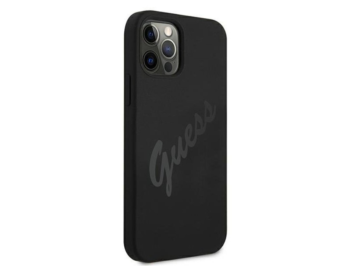 Guess GUHCP12LLSVSBK iPhone 12 Pro Max 6.7" black/black hardcase Script Vintage
