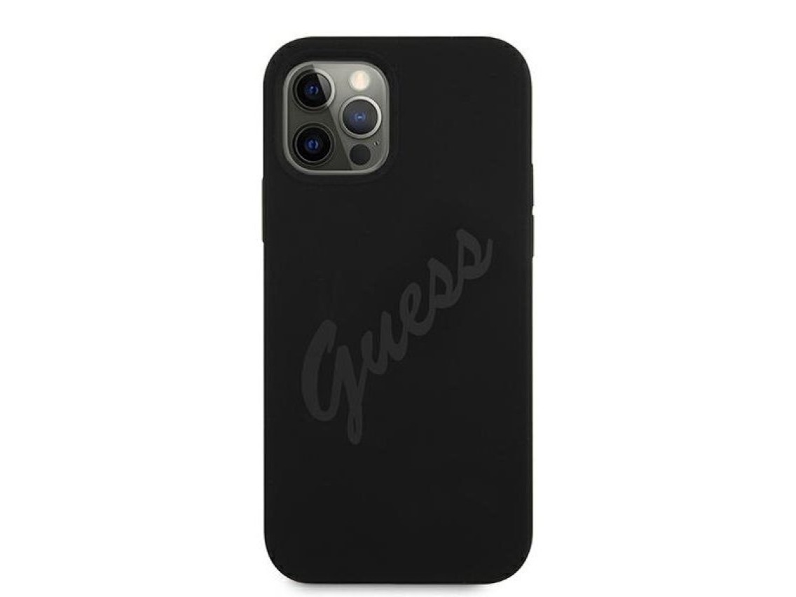 Guess GUHCP12LLSVSBK iPhone 12 Pro Max 6.7" black/black hardcase Script Vintage