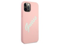 Guess GUHCP12LLSVSPG iPhone 12 Pro Max 6.7" rose green/green pink hardcase Silicone Vintage Guess GUHCP12LLSVSPG iPhone 12 Pro Max 6.7" rose green/green pink hardcase Silicone Vintage