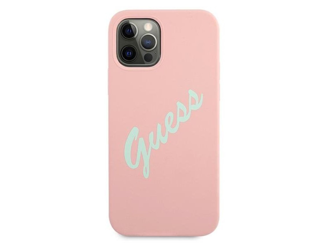Guess GUHCP12LLSVSPG iPhone 12 Pro Max 6.7" rose green/green pink hardcase Silicone Vintage