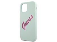 Capa rígida de silicone vintage Guess GUHCP12SLSVSBF para iPhone 12 mini 5.4" azul fúcsia/azul fúcsi Capa rígida de silicone vintage Guess GUHCP12SLSVSBF para iPhone 12 mini 5.4" azul fúcsia/azul fúcsi
