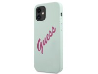 Capa rígida de silicone vintage Guess GUHCP12SLSVSBF para iPhone 12 mini 5.4" azul fúcsia/azul fúcsi Capa rígida de silicone vintage Guess GUHCP12SLSVSBF para iPhone 12 mini 5.4" azul fúcsia/azul fúcsi