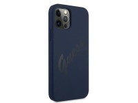 Capa rígida azul/azul com script vintage Guess GUHCP12MLSVSBL para iPhone 12/12 Pro de 6,1 polegadas Capa rígida azul/azul com script vintage Guess GUHCP12MLSVSBL para iPhone 12/12 Pro de 6,1 polegadas